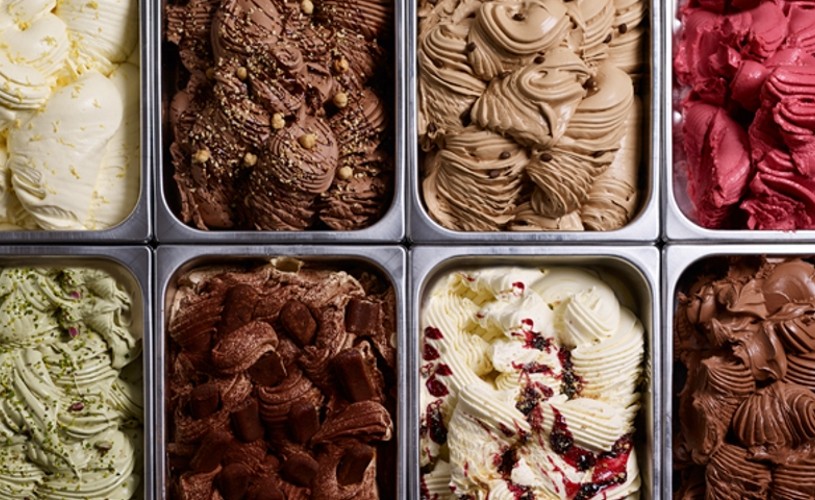 Selection of gelato on the Swoon counter
